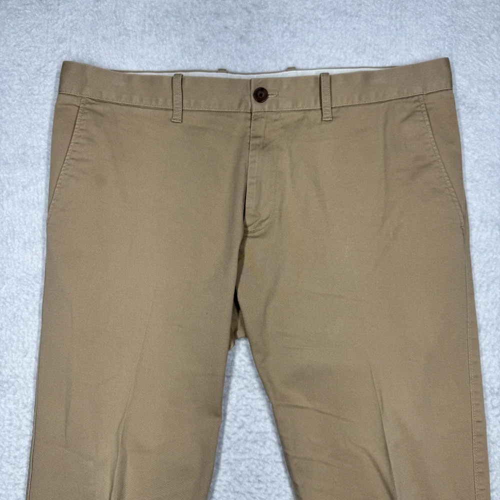 J CREW Chino Pants‎ Mercantile Flex Slim Stretch Khaki Beige Men's Size 35x30